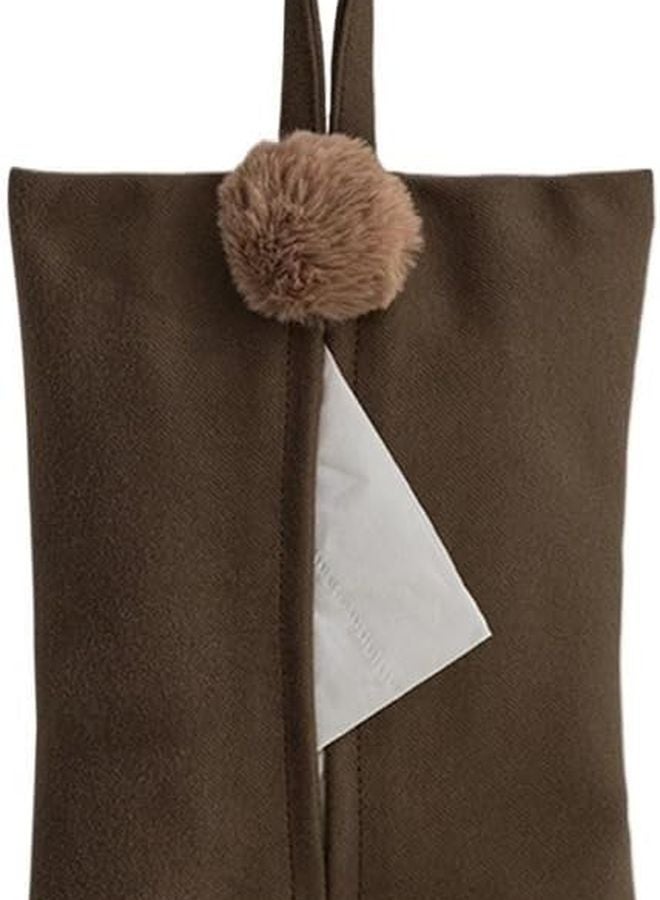 غطاء صندوق المناديل بنجمة خماسية بيضاء قطعة قماش معلقة للمنزل غرفة المعيشة المكتب - Image 2